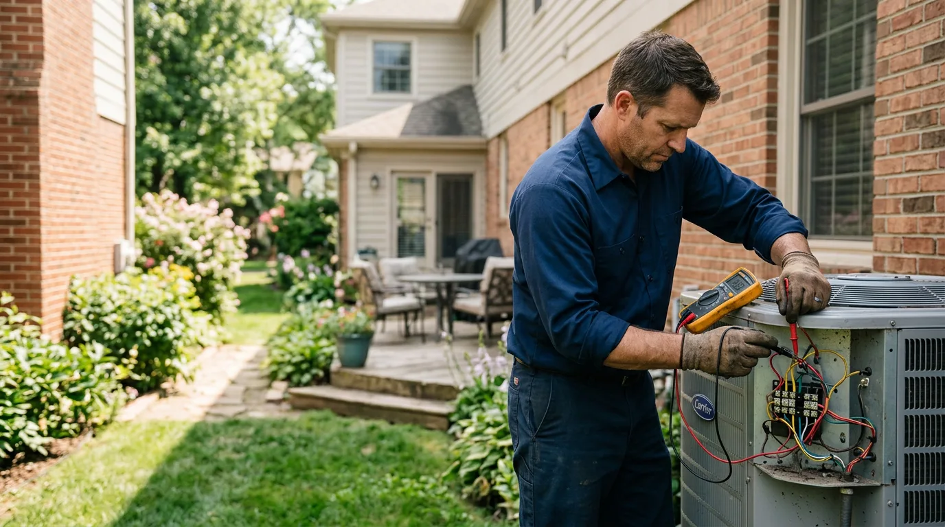 HVAC technician working near East Saint Louis, IL